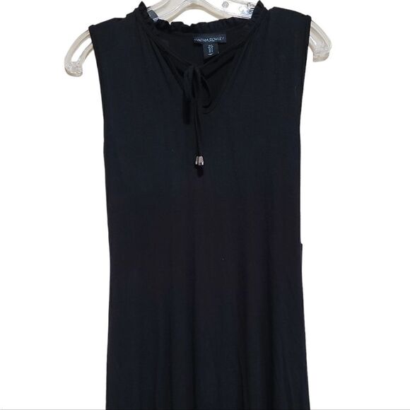 Cynthia Rowley Black Sleeveless Maxi Belted  Dress Sz Small NWT - Picture 7 of 9